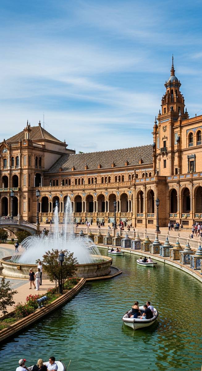 a travel photo from plaza de espana seville