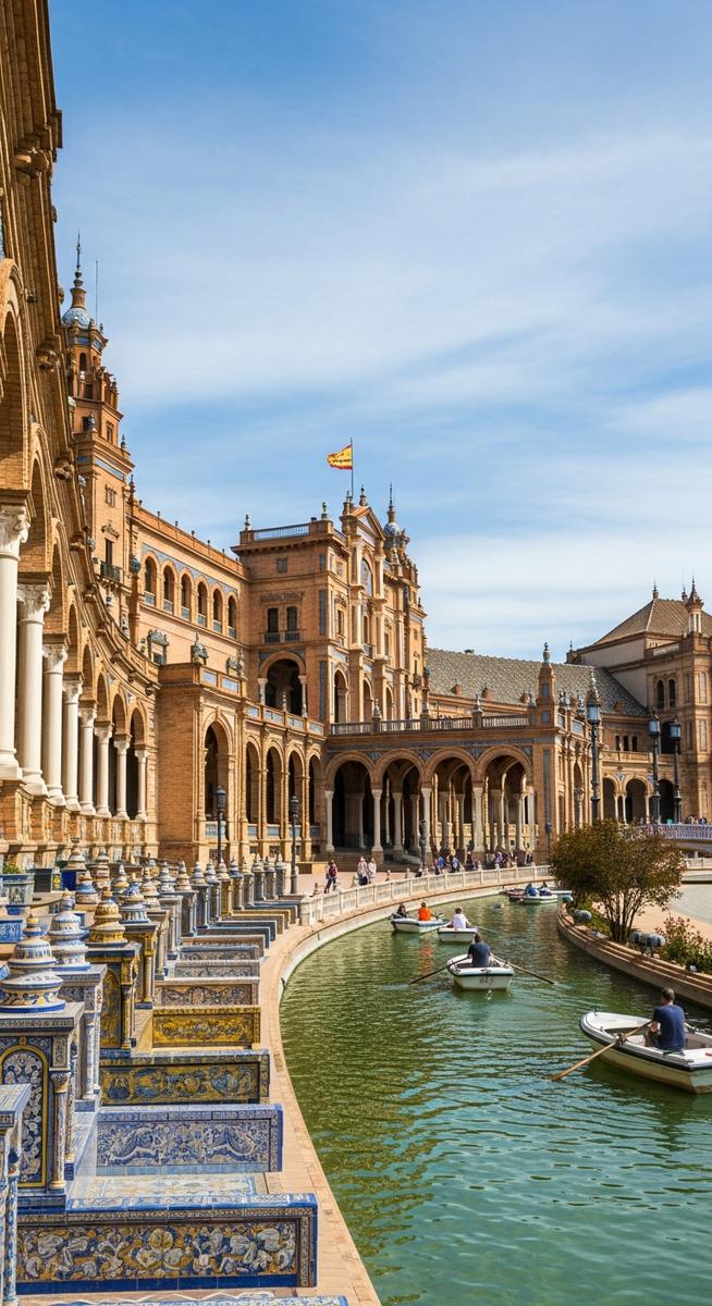 a travel photo from plaza de espana seville
