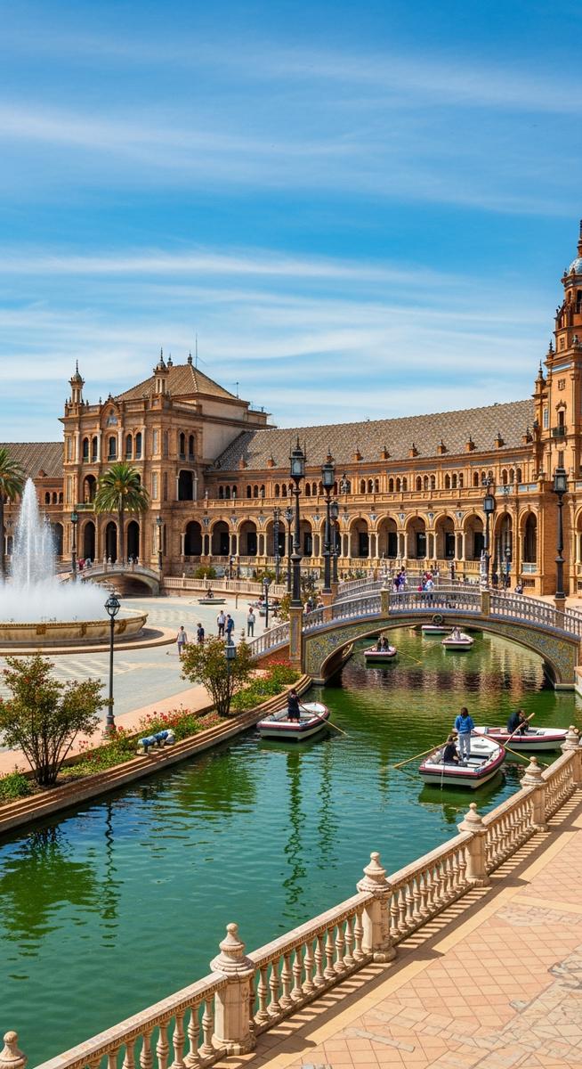 a travel photo from plaza de espana seville
