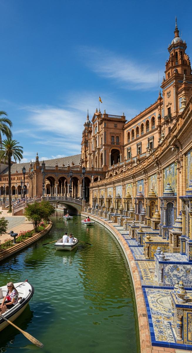 a travel photo from plaza de espana seville