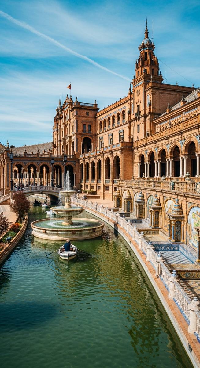 a travel photo from plaza de espana seville