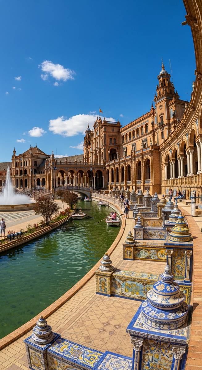 a travel photo from plaza de espana seville