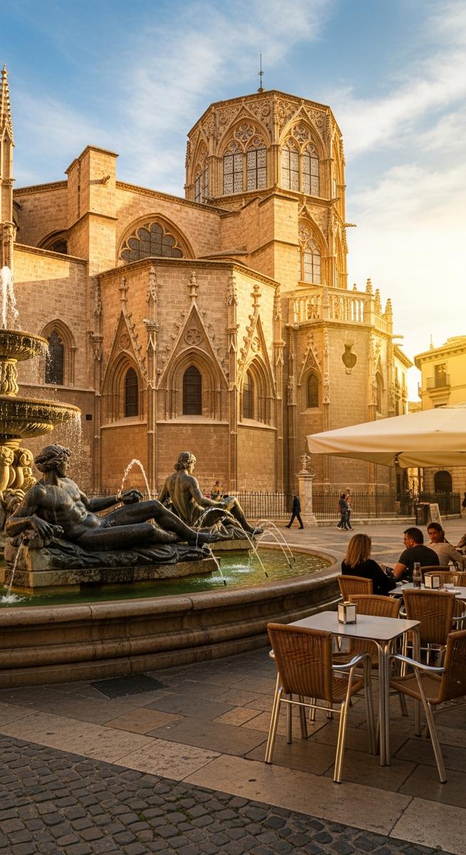 a travel photo from plaza de la virgen in Spain
