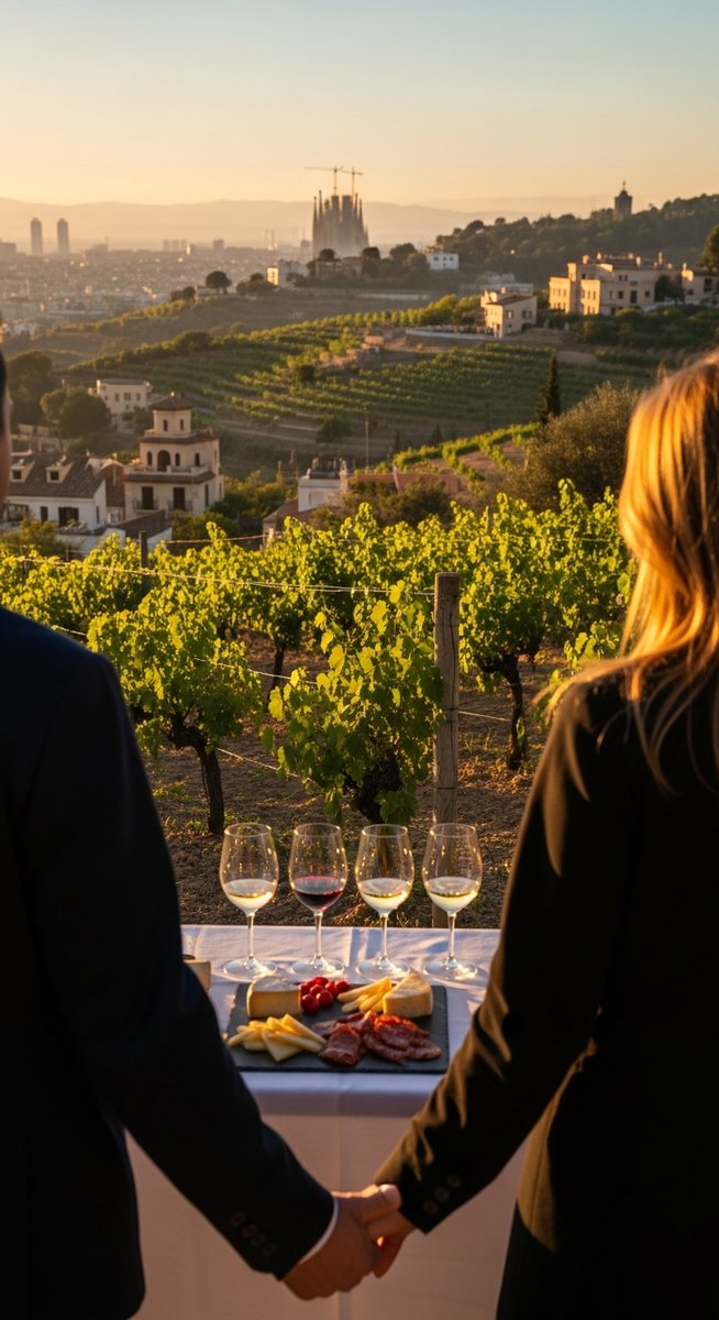 a photo illustrating 1. private wine tour with tastings in Barcelona on a romantic trip
