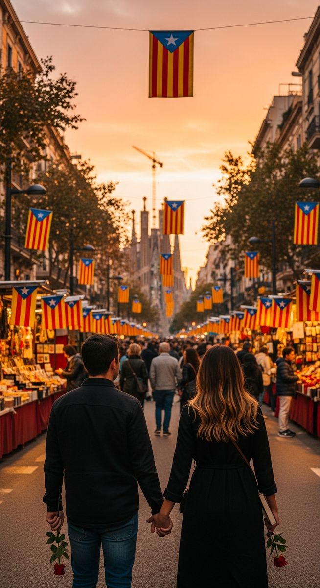 a photo illustrating 10. visit on la diada de sant jordi in Barcelona