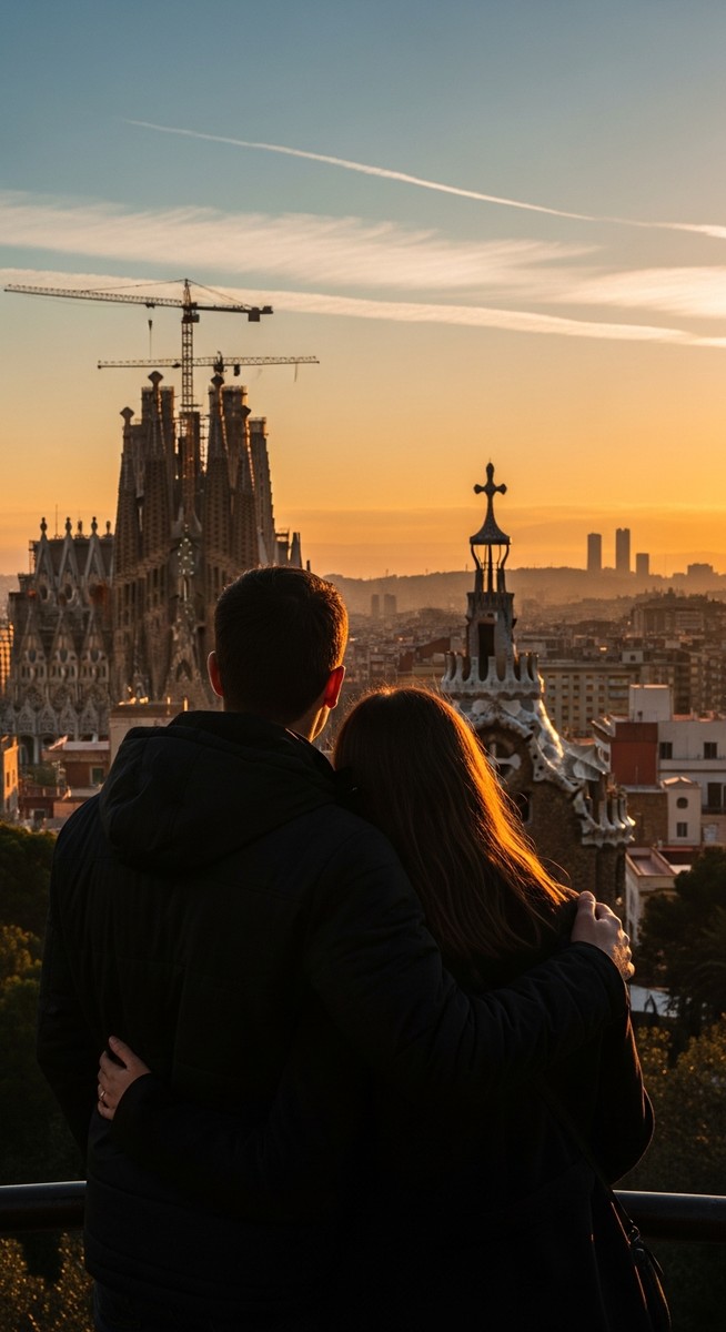 a photo illustrating why is barcelona a romantic city? in Barcelona