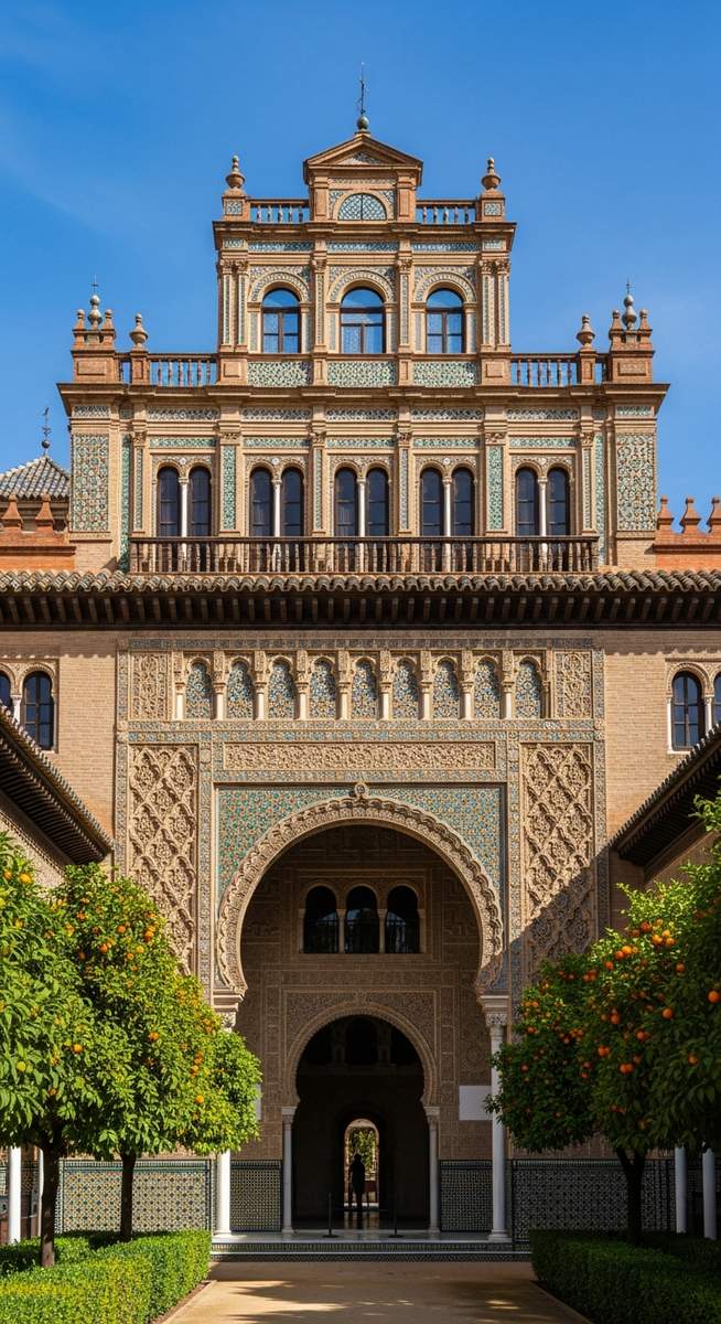 a travel photo from royal alcazar seville