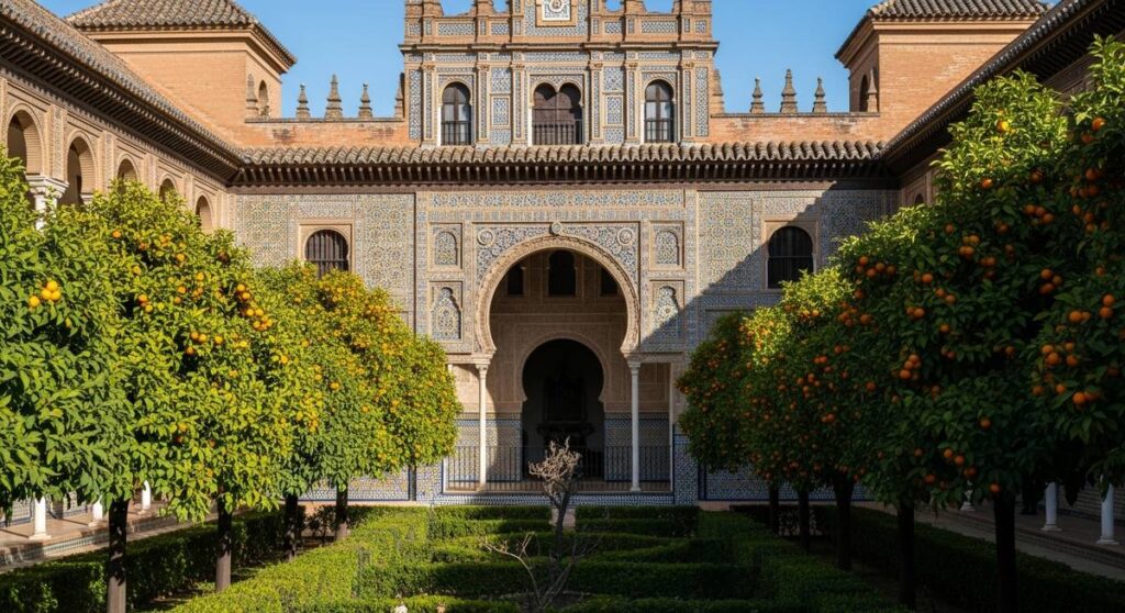 a travel photo from royal alcazar seville