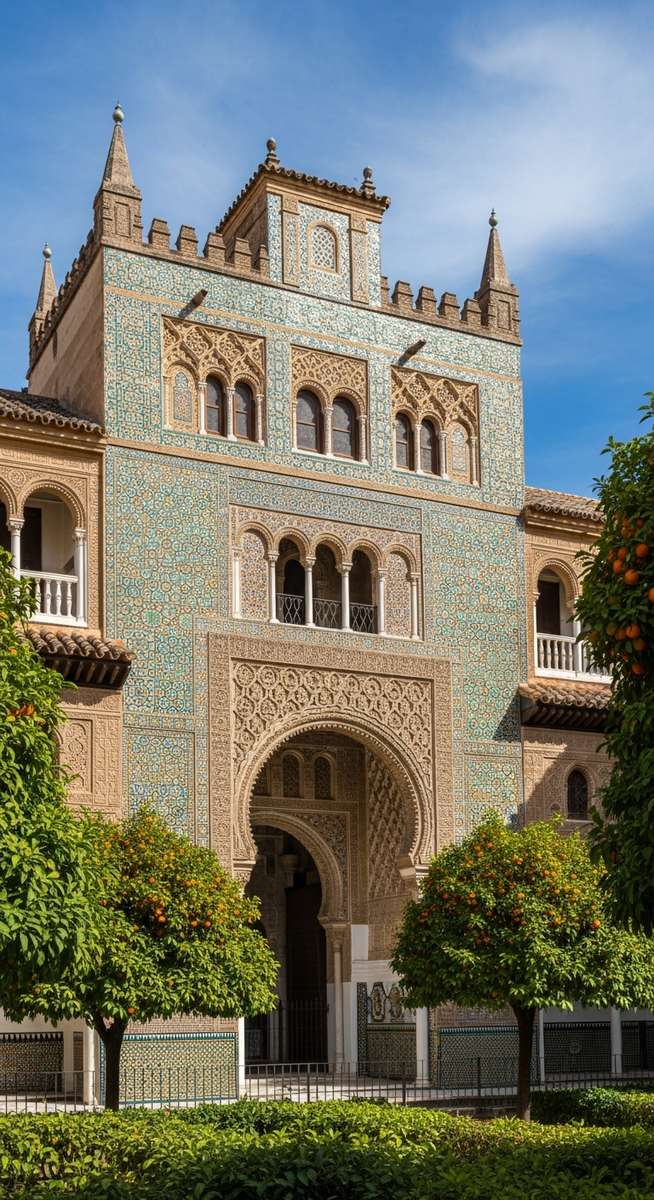 a travel photo from royal alcazar seville