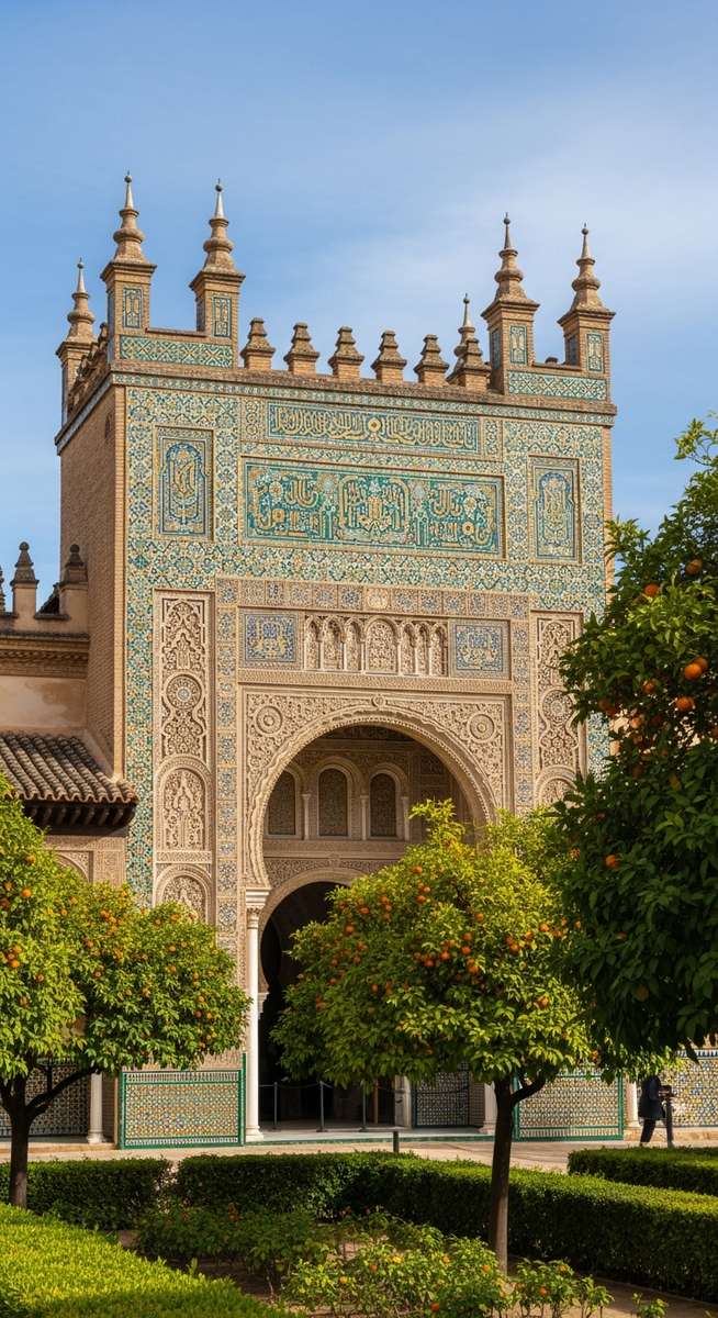 a travel photo from royal alcazar seville