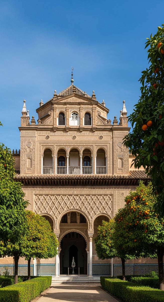 a travel photo from royal alcazar seville