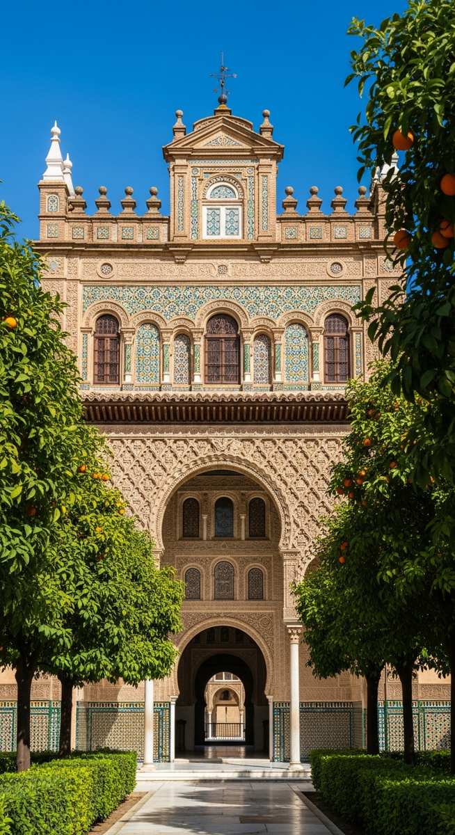 a travel photo from royal alcazar seville