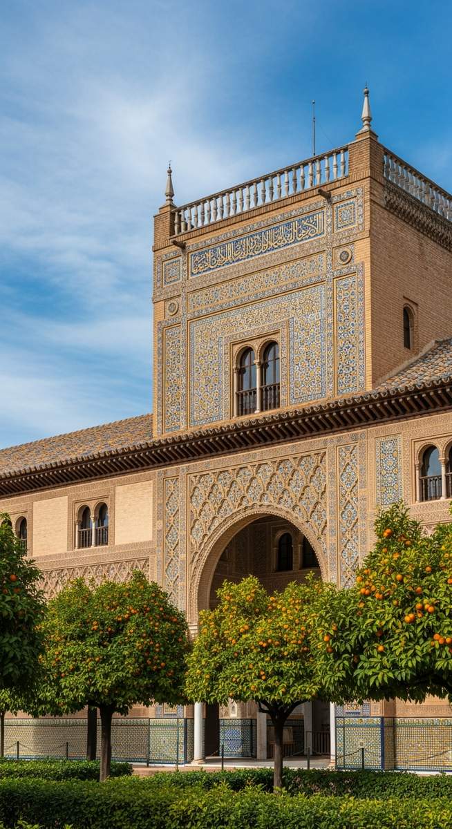 a travel photo from royal alcazar seville