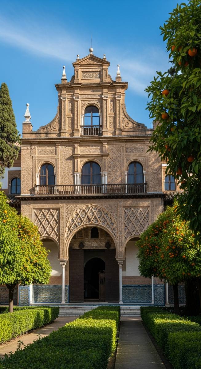 a travel photo from royal alcazar seville
