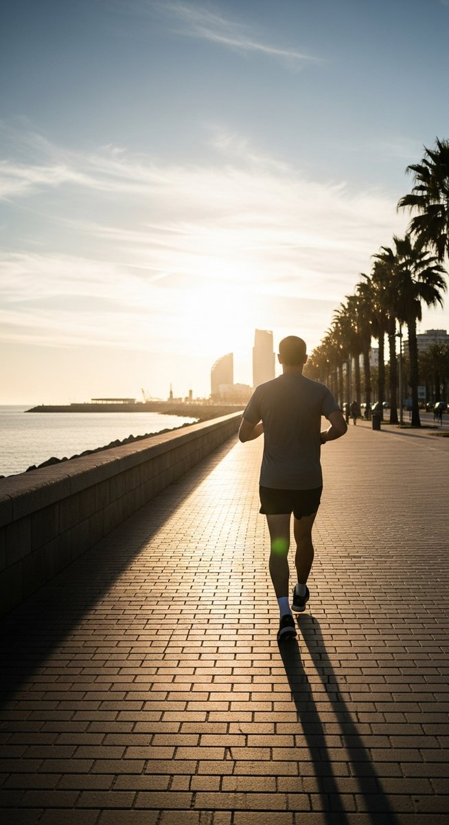 a travel photo from running barcelona