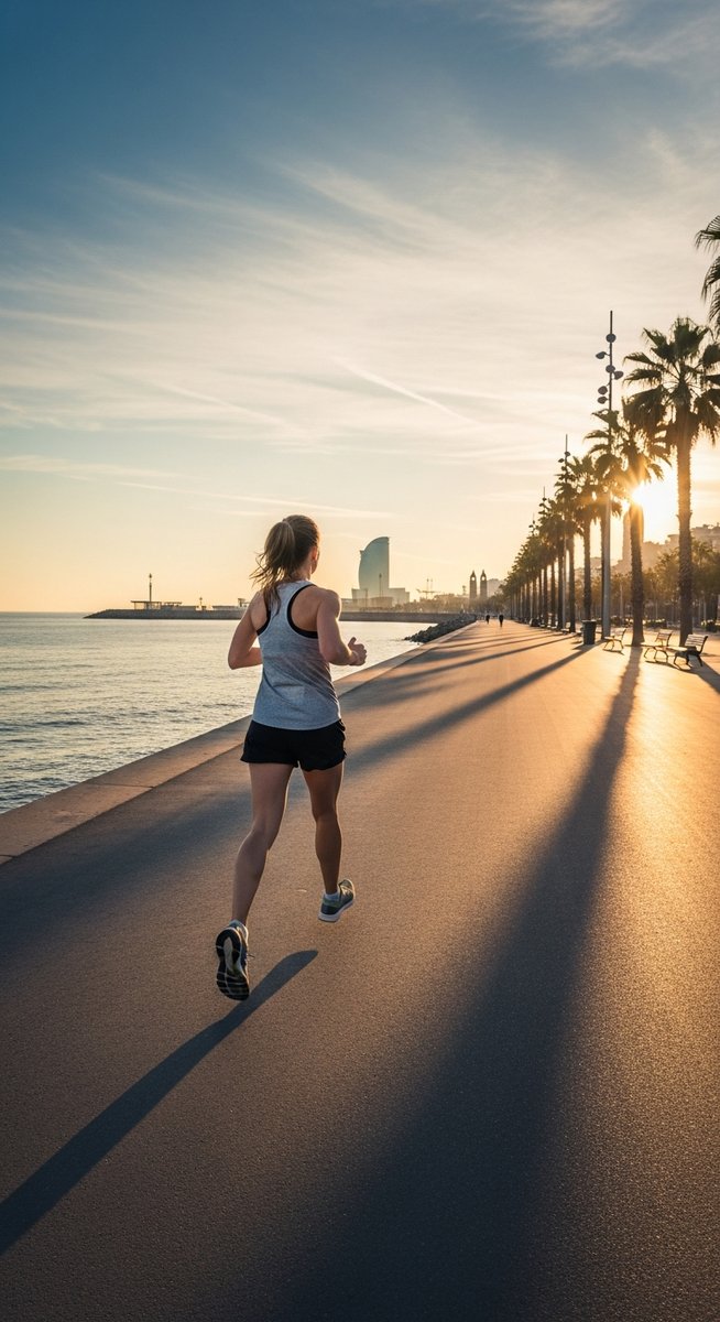 a travel photo from running barcelona
