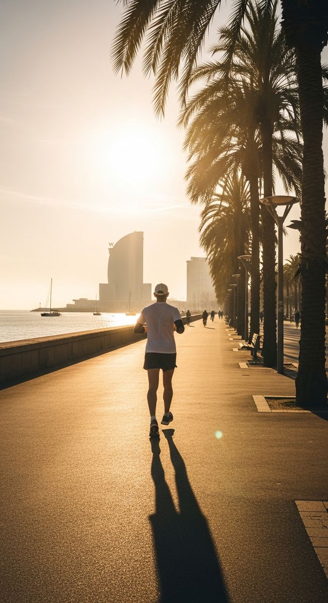 a travel photo from running barcelona
