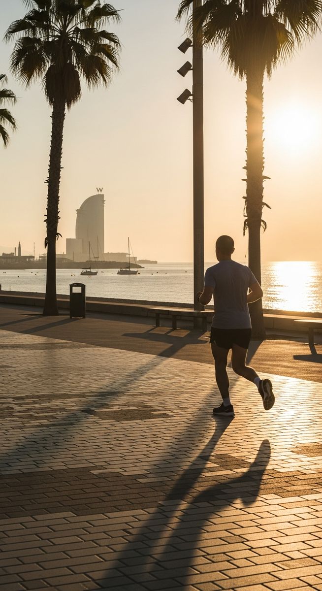 a travel photo from running barcelona