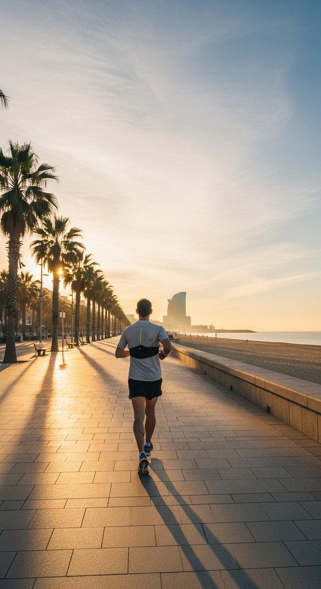 a travel photo from running barcelona