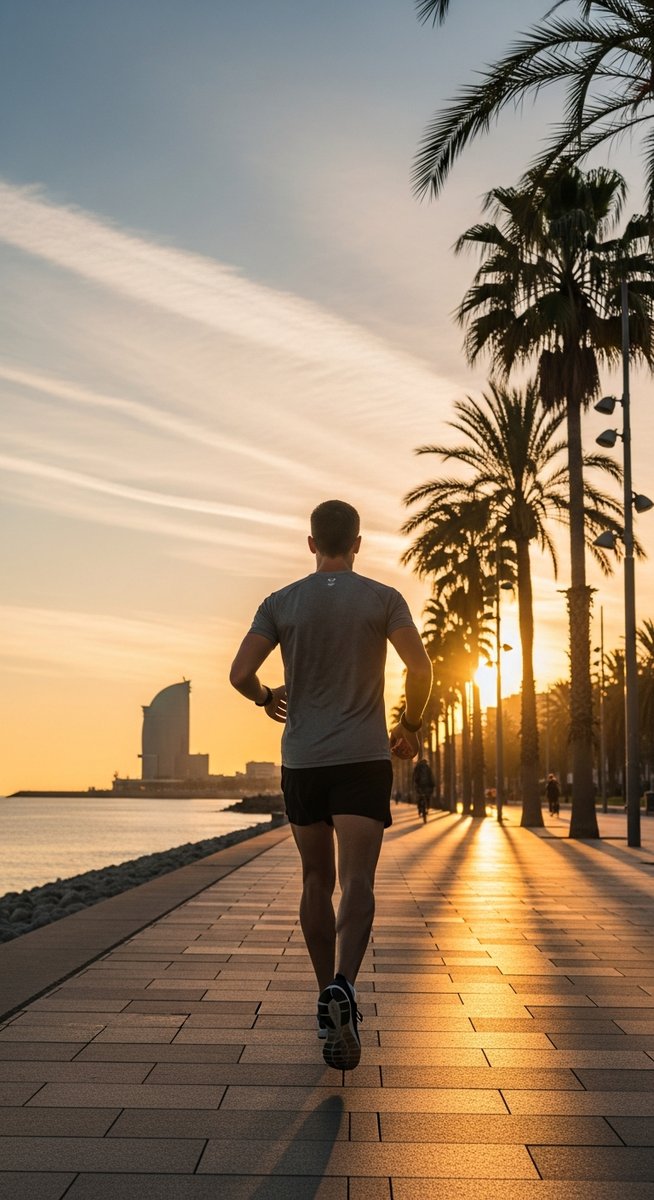 a travel photo from running barcelona