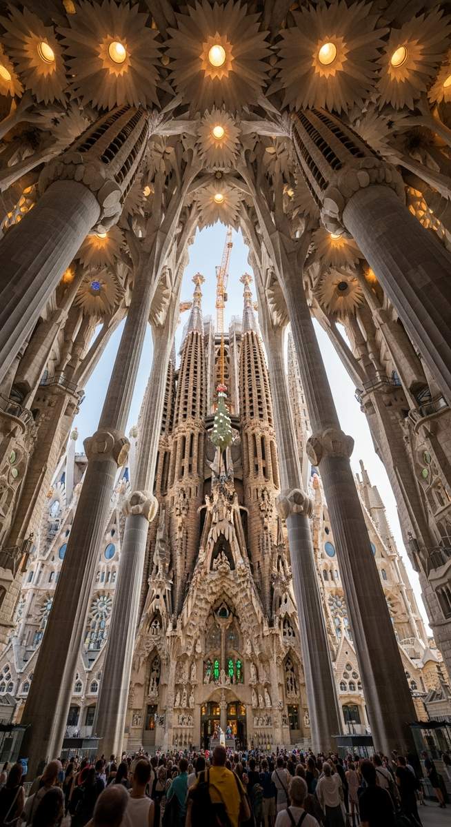 a photo illustrating 6. private barcelona tour: park güell and sagrada familia with hotel pick-up in Spain
