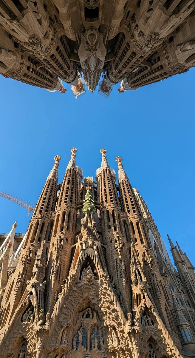 a travel photo from sagrada familia towers