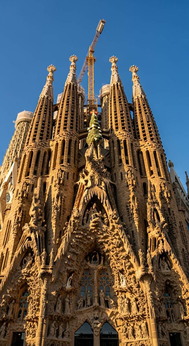 a travel photo from sagrada familia towers