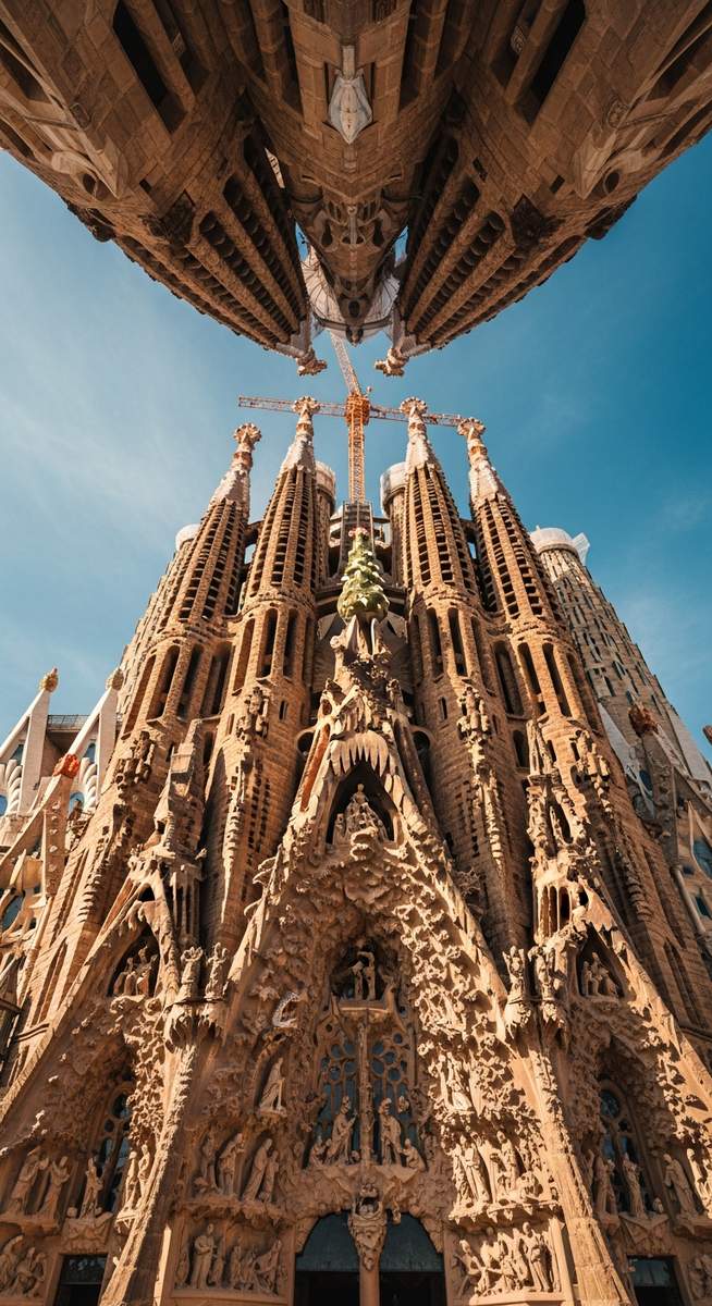 a travel photo from sagrada familia towers