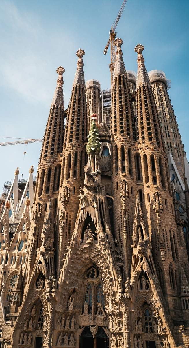 a travel photo from sagrada familia towers