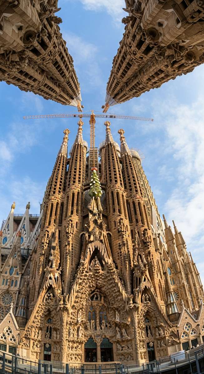 a travel photo from sagrada familia towers