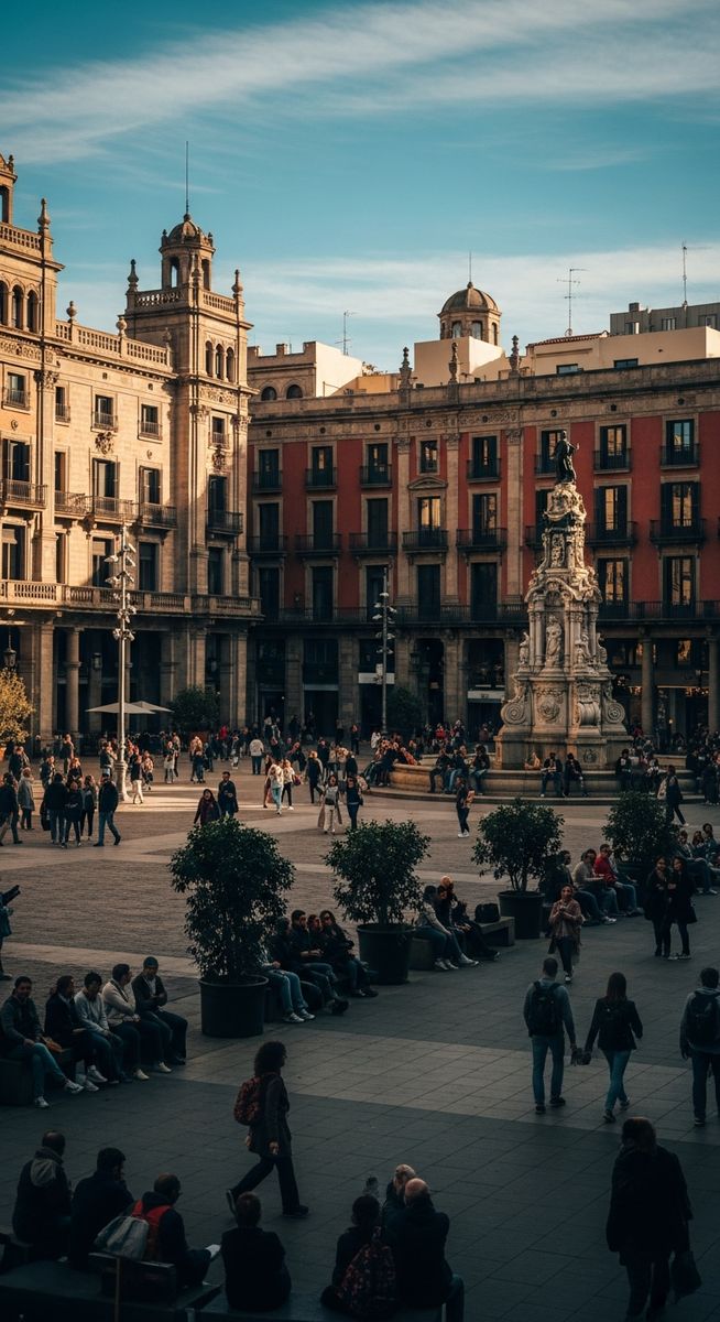 a large ornate plaza in Barcelona
