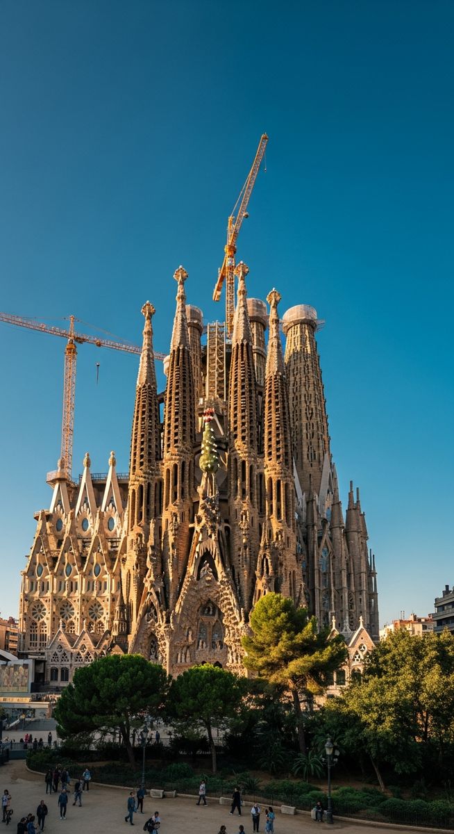 a famous Spanish landmark in bright sunlight