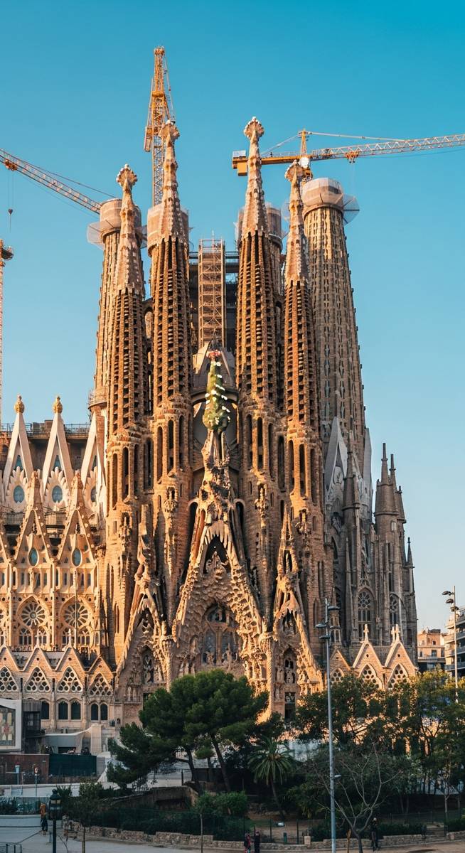 a famous Spanish landmark in bright sunlight