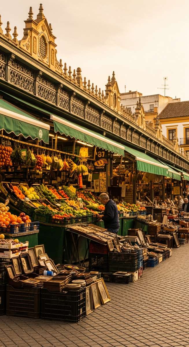 a travel photo from seville markets