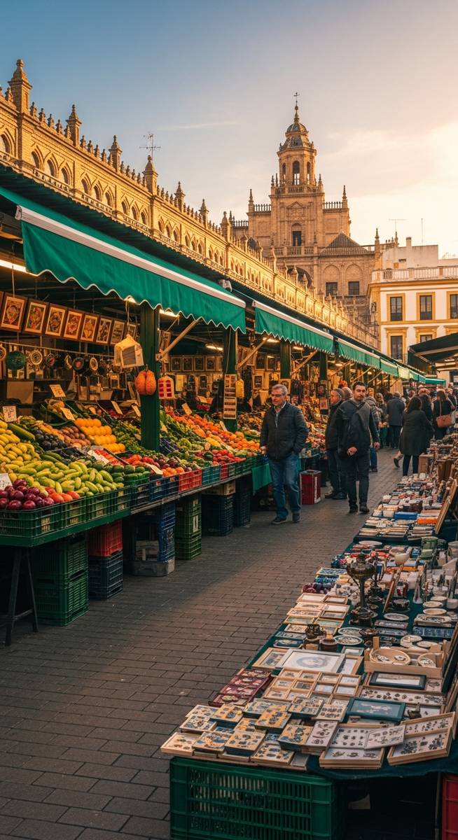 a travel photo from seville markets