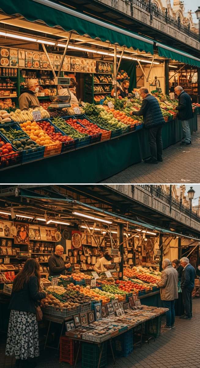 a travel photo from seville markets
