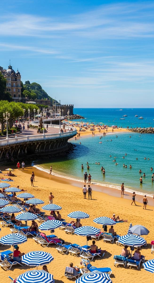 a Spanish beach in