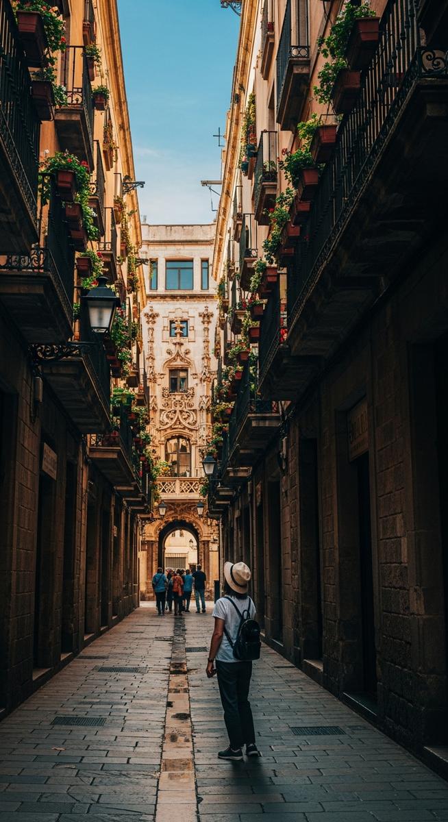 a Barcelona street or landmark for travel inspiration for solo travellers