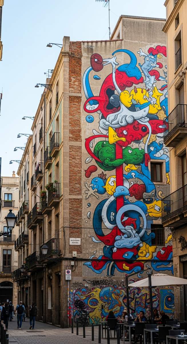 a travel photo from street art barcelona