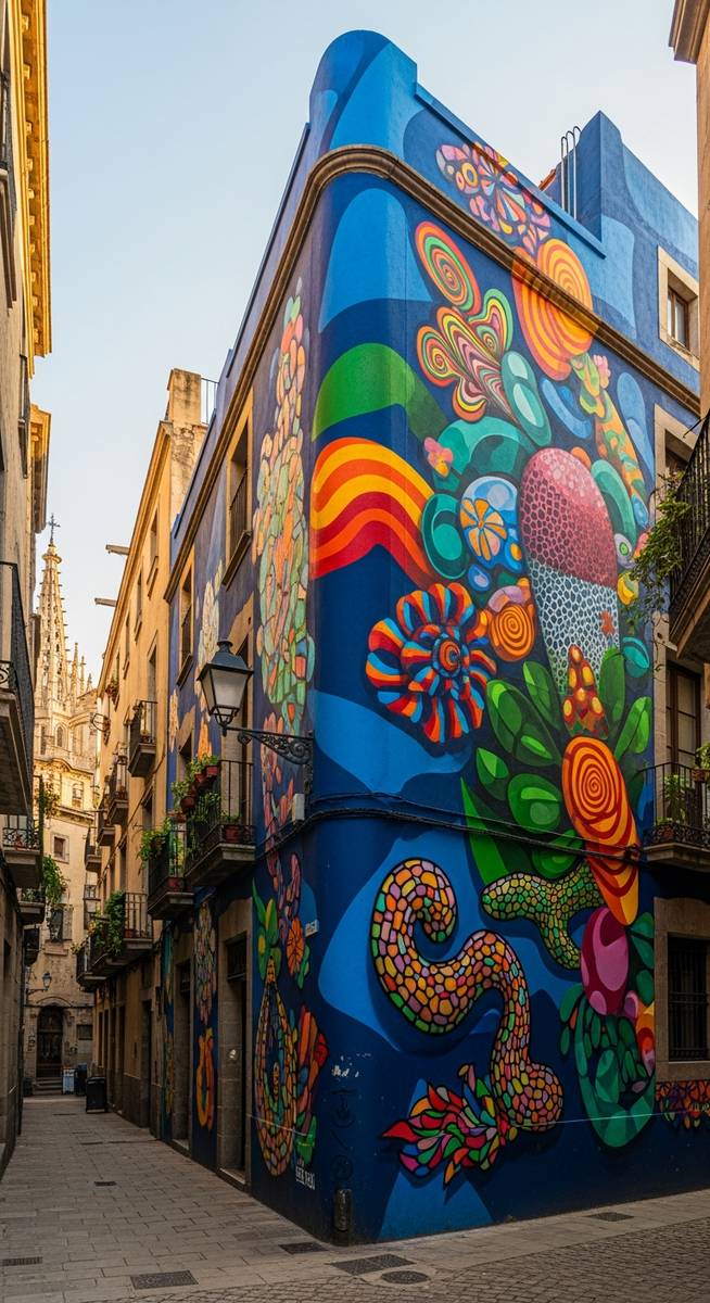 a travel photo from street art barcelona