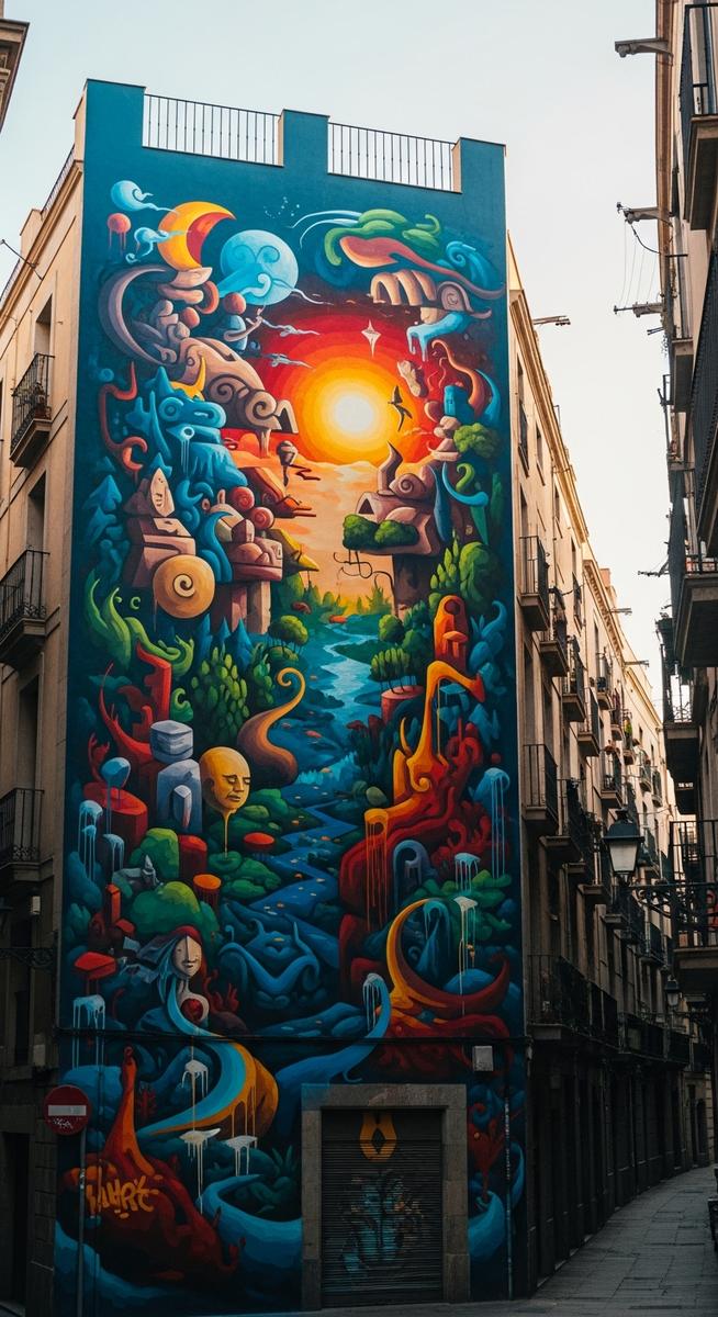 a travel photo from street art barcelona