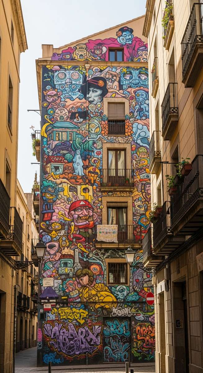 a travel photo from street art barcelona