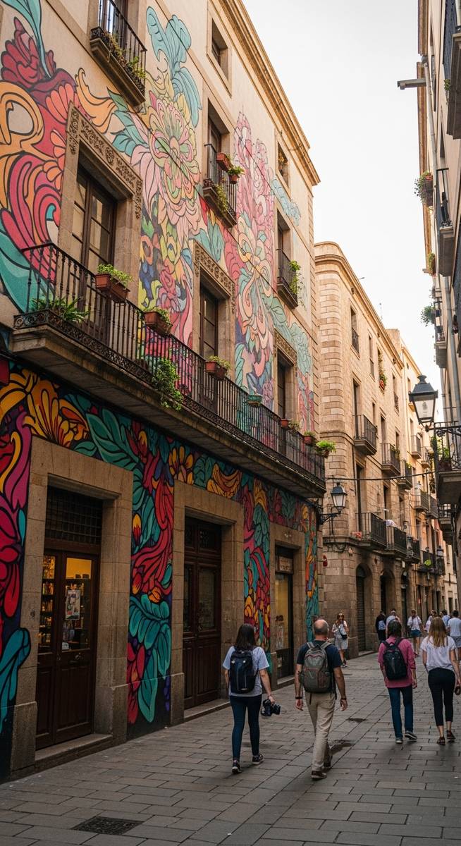 a travel photo from street art barcelona