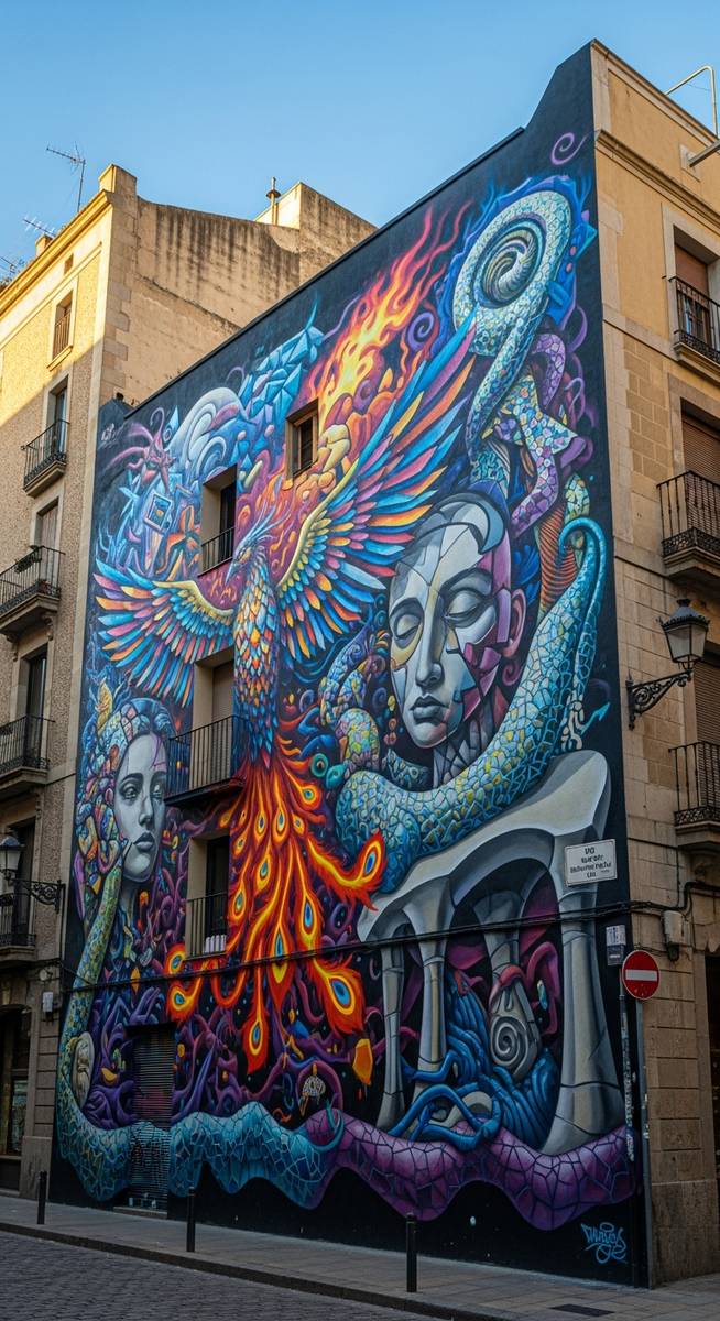 a travel photo from street art barcelona
