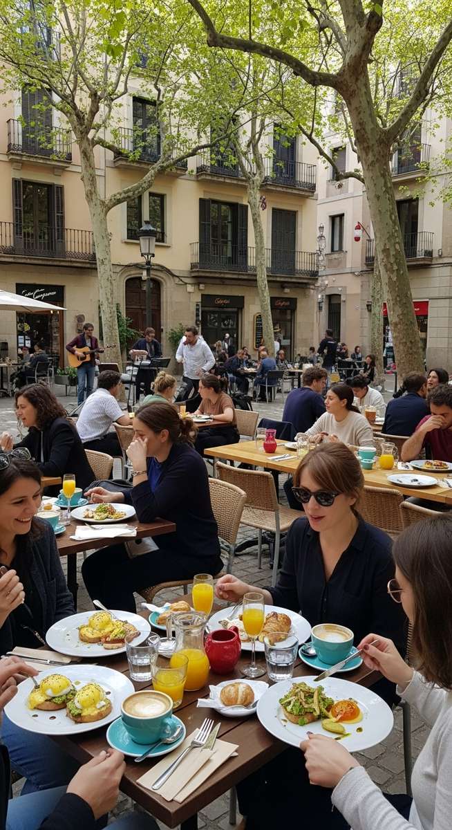 a photo illustrating 2. settle in to a long, lazy brunch in Barcelona