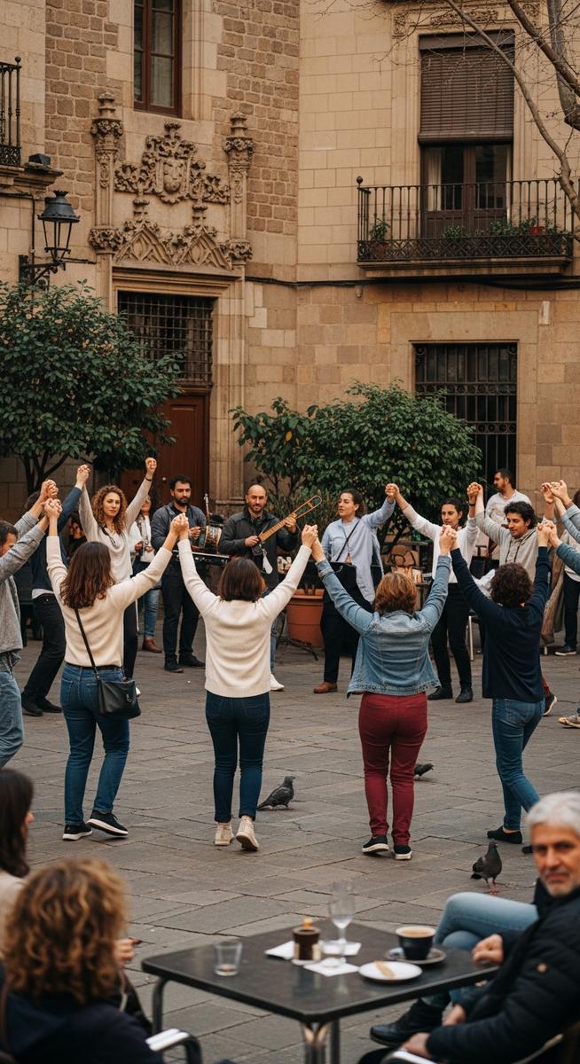 a photo illustrating 3. dance the sardana in Barcelona