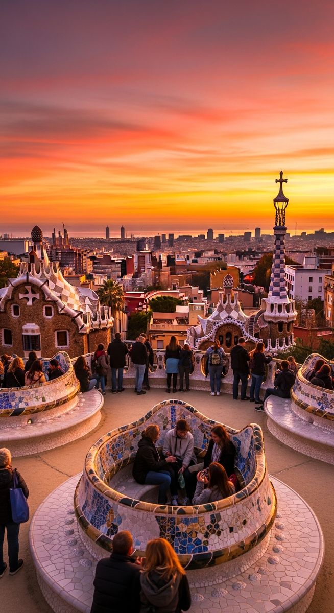 a photo illustrating 3. park gรผell in Barcelona