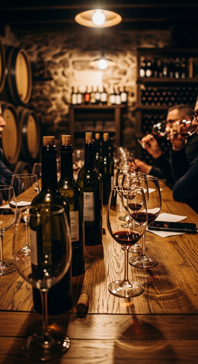 a wine tasting in a Spanish cellar on a team-building activity