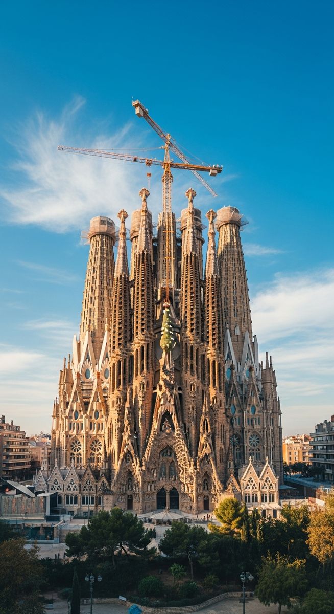 a famous Spanish landmark in bright sunlight