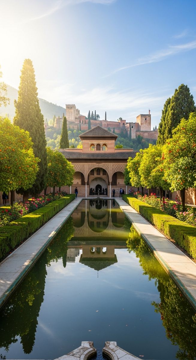 a photo illustrating 5. relax in the generalife gardens in Granada